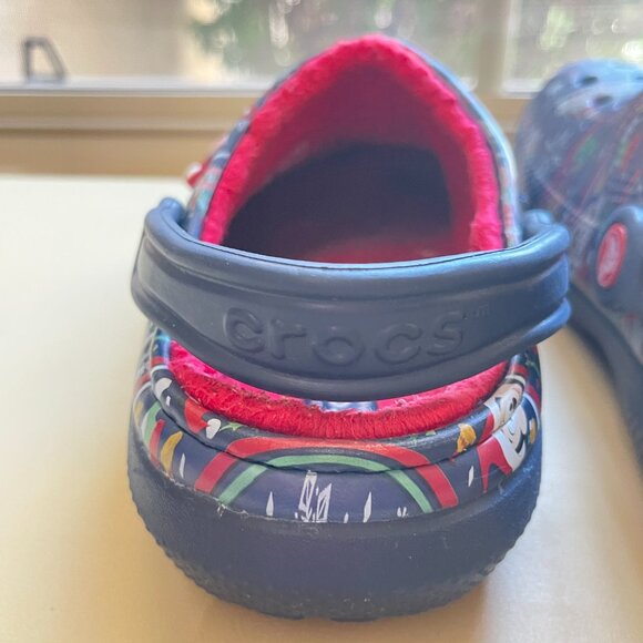 Crocs Disney Christmas 6 Shoes Mules Holiday 2020 Mickey Mouse Santa Blue Red - Picture 9 of 12